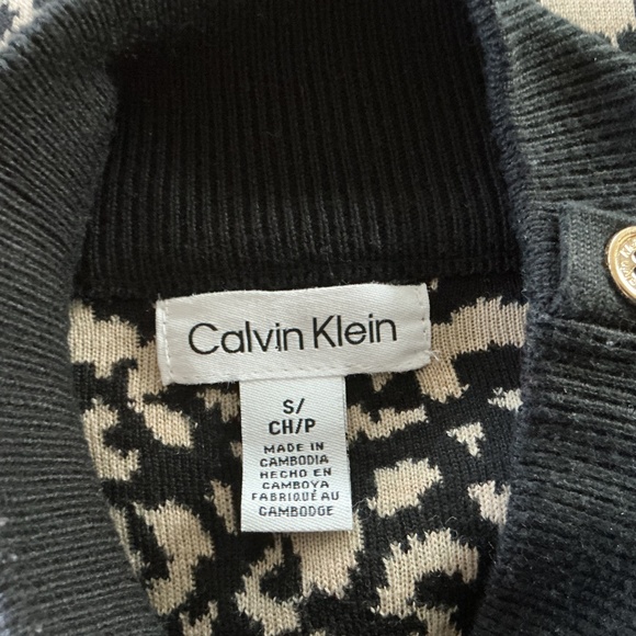 Calvin Klein Sweater Women S Leopard Print Preppy Pullover Classic Designer Glam - Picture 7 of 10